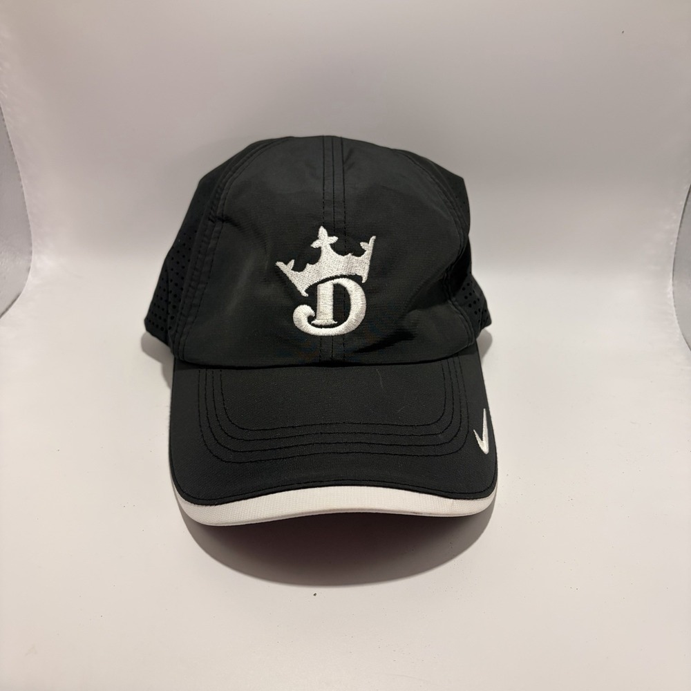 Nike Golf Heritage86 Dri-FIT Black Adjustable Hat Crown D Logo NWT 429467-010